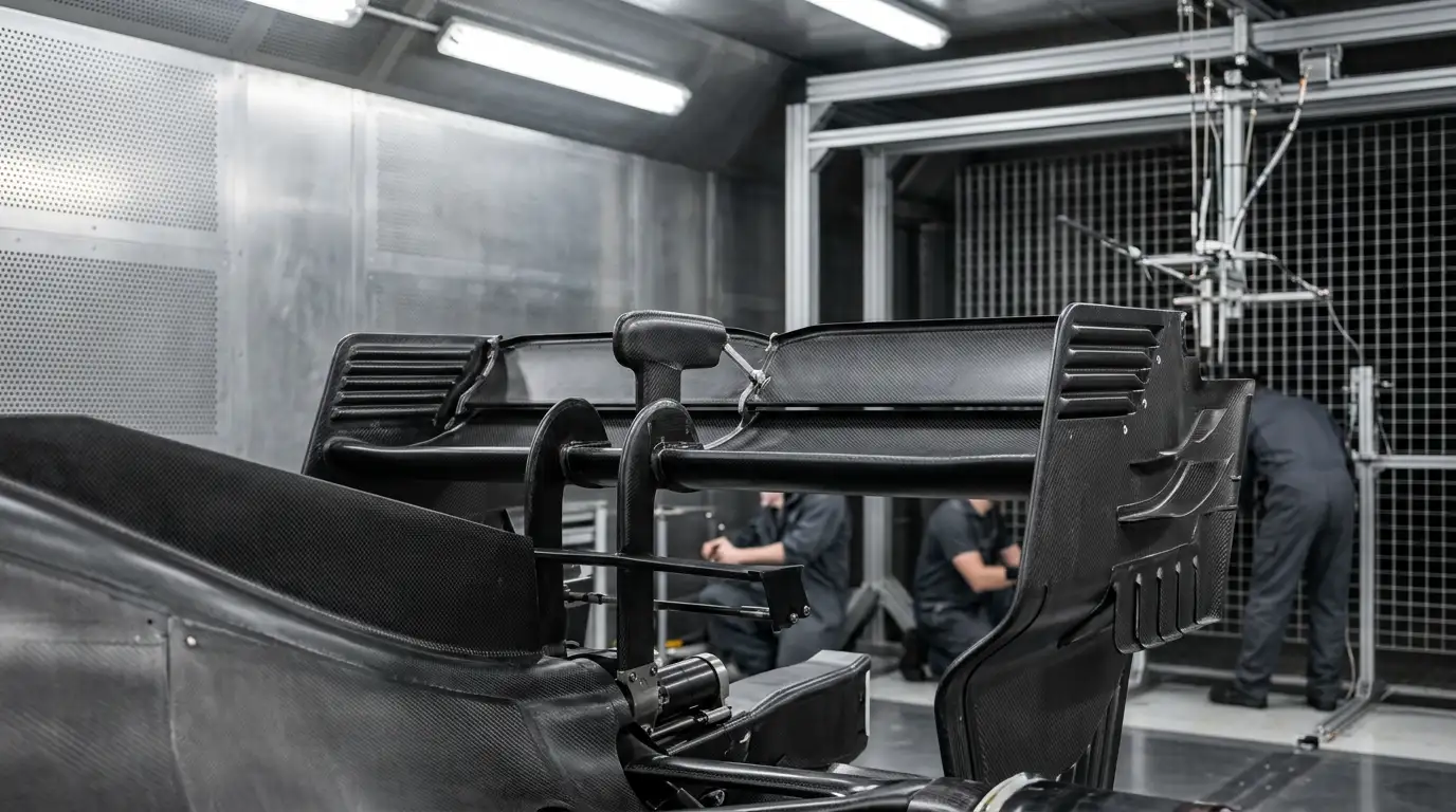 Aerodinamica attiva sulle monoposto F1 2026 con alettone a configurazione variabile