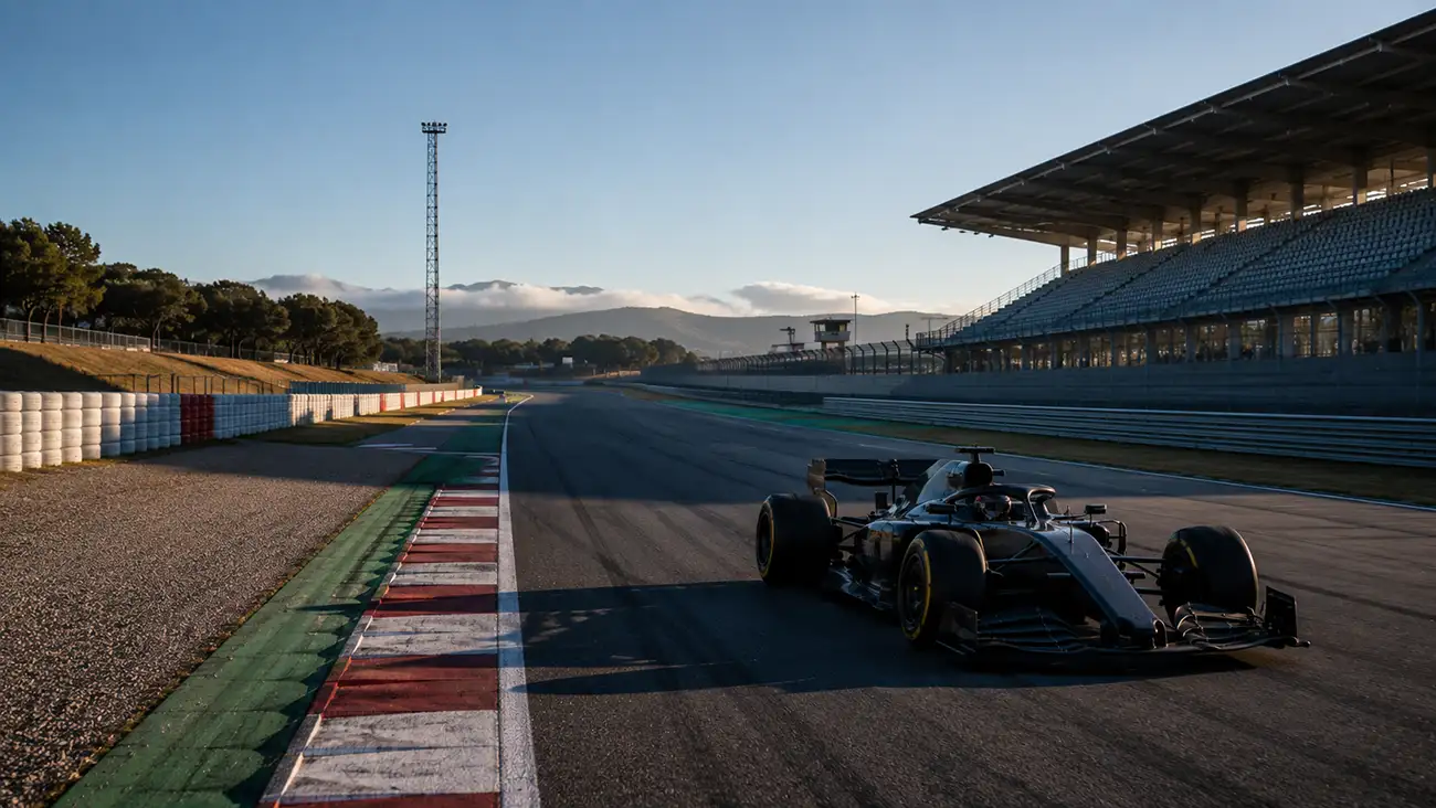Monoposto di Formula 1 durante le prove libere sul circuito