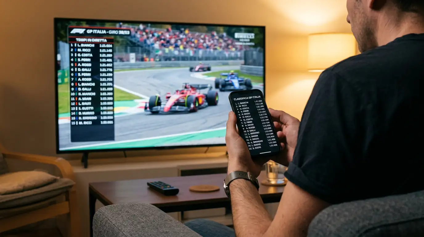 Scommesse live su app mobile durante una gara di Formula 1