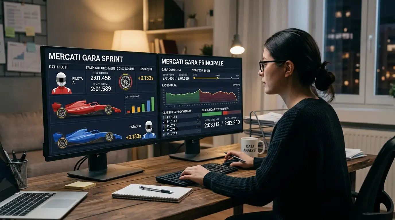 Confronto tra mercati della sprint e della gara principale in Formula 1