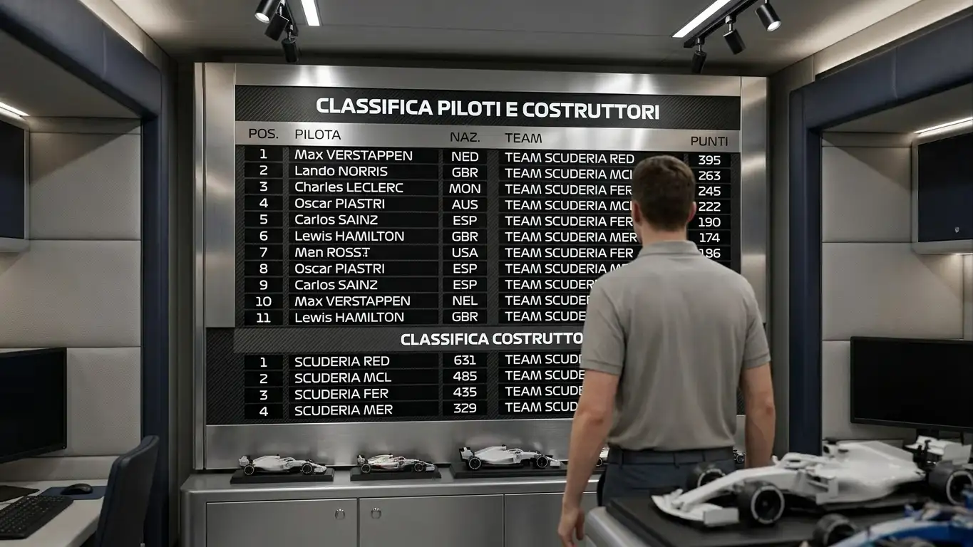 Classifica del mondiale piloti di Formula 1 durante la stagione