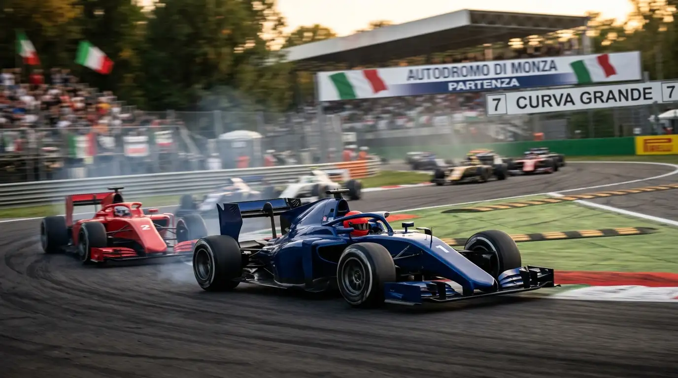 Monoposto di Formula 1 che guadagna posizioni al primo giro