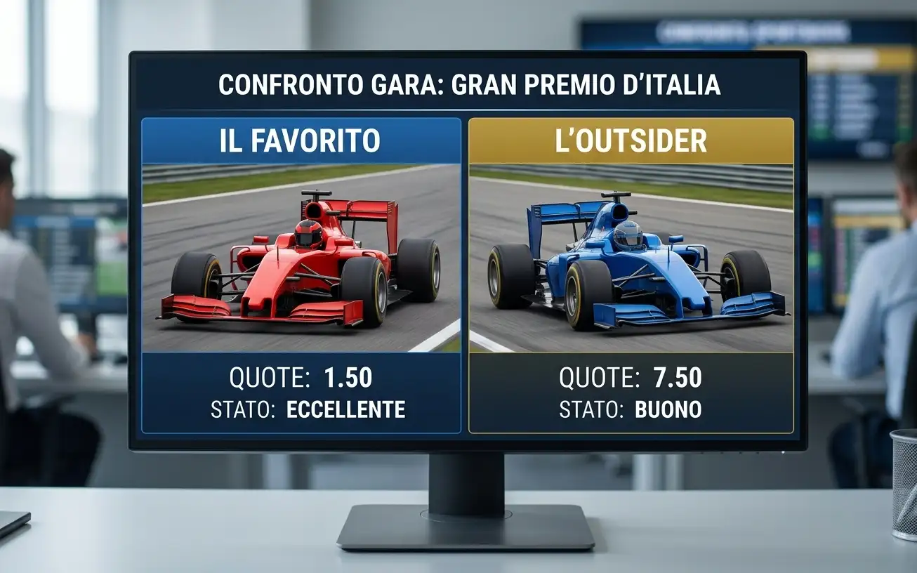 Confronto tra quote basse e alte per piloti di Formula 1