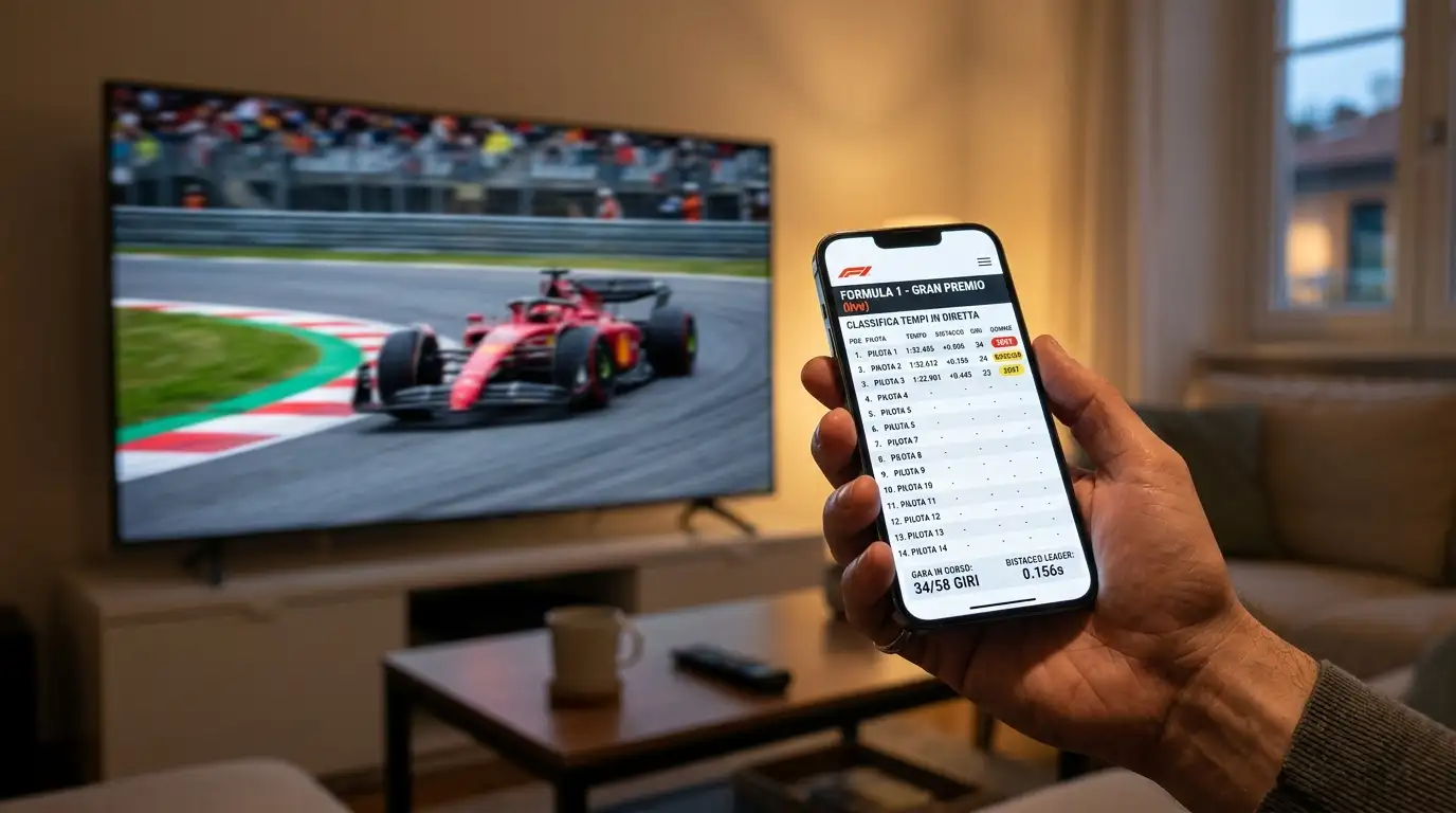 Scommesse live Formula 1 su dispositivo mobile durante la gara