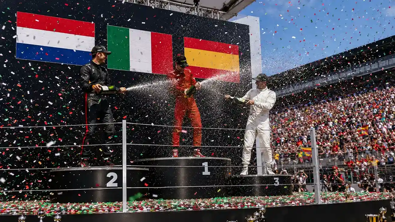 Podio di un Gran Premio di Formula 1 con i primi tre classificati
